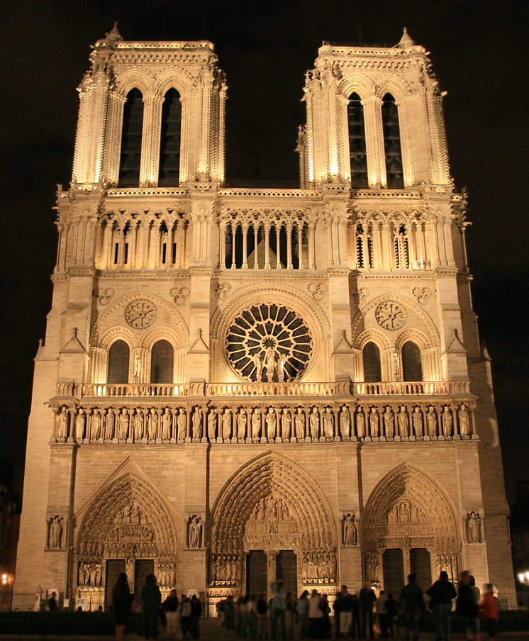 France - Paris - Notre Dame - Glowing at Night